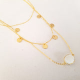 Adore Gemstone Collection - Organic Moonstone Layered Necklace