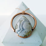 Adore Gemstone Collection - Ring Band Agate Necklace