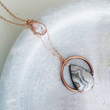 Adore Gemstone Collection - Ring Band Agate Necklace