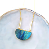 Adore Gemstone Collection - Half Moon Labradorite Necklace