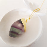 Adore Gemstone Collection - Raw Fluorite Nugget Necklace