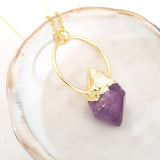 Adore Gemstone Collection - Amethyst Nugget Band Necklace