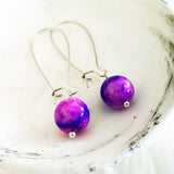 Adore Gemstone Earrings Collection - Purple Galaxy Jasper Earrings