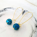 Adore Gemstone Earrings Collection - Blue Ocean Jasper Earrings