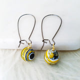 Adore Gemstone Earrings Collection - Yellow Malachite Earrings