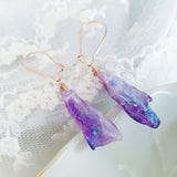 Adore Gemstone Earrings Collection - Purple Aura Quartz Earrings