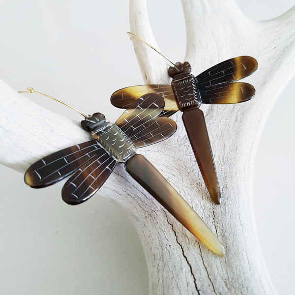 Charismatic Wanderlust Collection - Horn Earrings Dragonfly