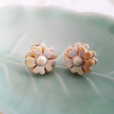 Charismatic Wanderlust Collection - Horn Earrings Flower Studs