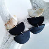 Charismatic Wanderlust Collection - Horn Earrings Cascading Half Moon