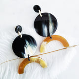 Charismatic Wanderlust Collection - Horn Earrings Dark Moon