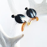Charismatic Wanderlust Collection - Horn Earrings Dark Moon
