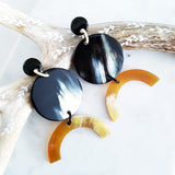 Charismatic Wanderlust Collection - Horn Earrings Dark Moon
