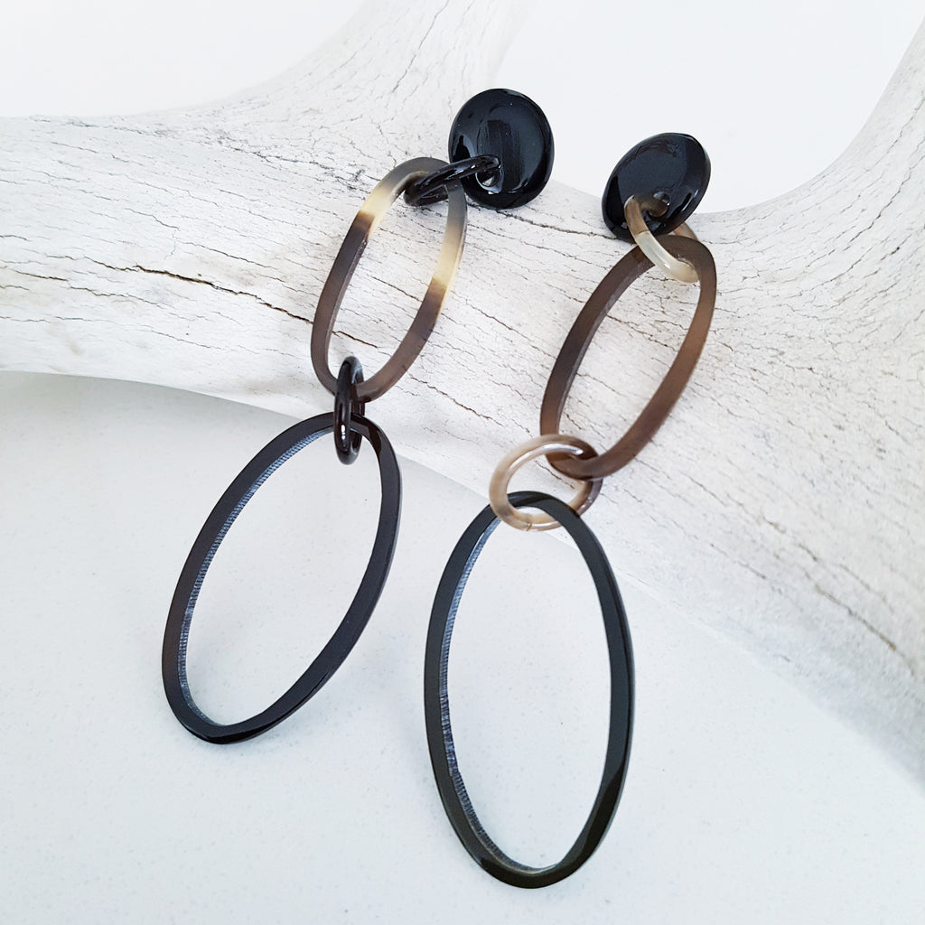 Charismatic Wanderlust Collection - Horn Earrings Thin Rings