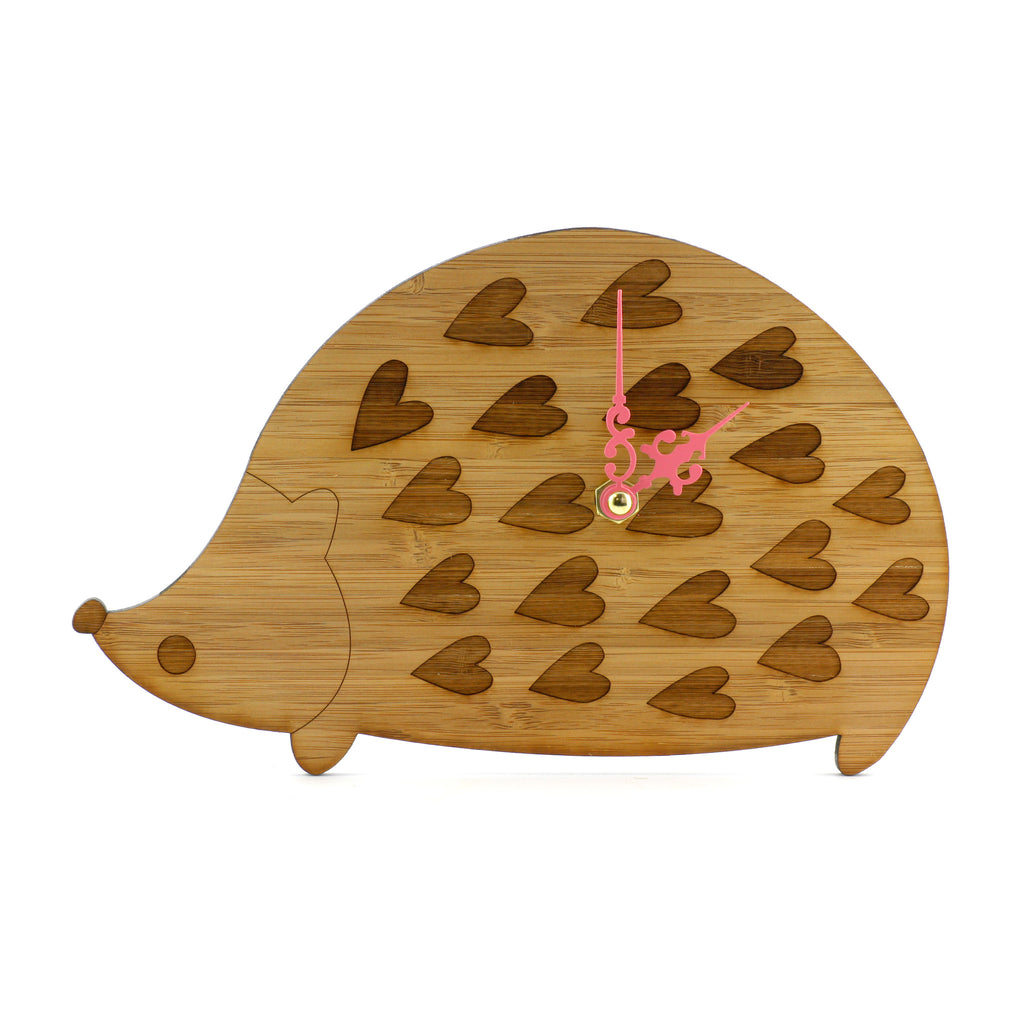Wooden Clock - Hedgehog