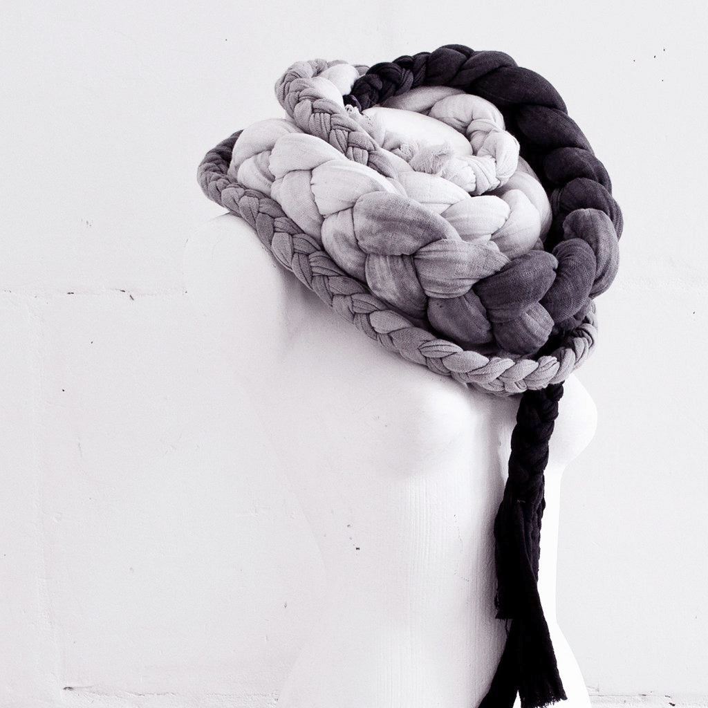 Hand Dyed Rustic Braided Scarf