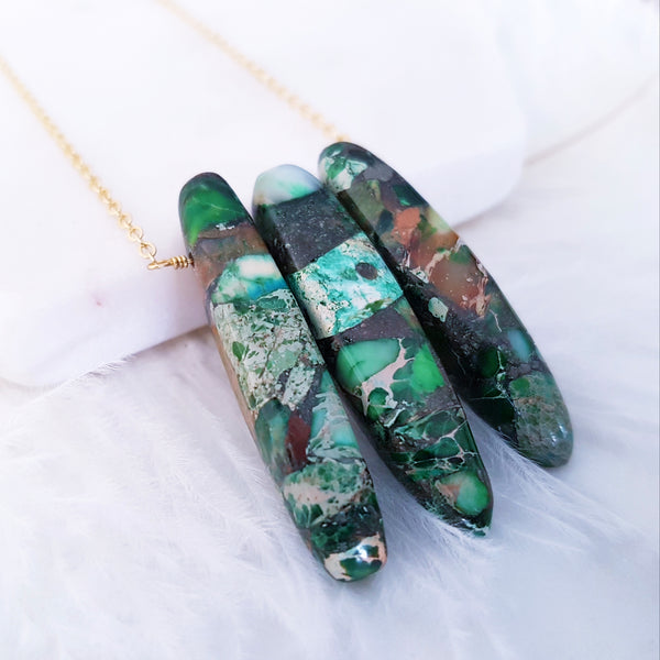 Green on sale jasper necklace