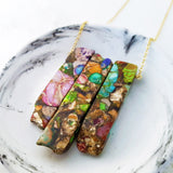 Adore Gems Collection - Agate and Jasper Colourful Necklaces