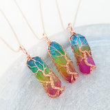 Tree of Life Collection - Rainbow Quartz Tree of Life Necklace
