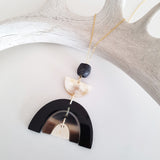 Charismatic Wanderlust Collection - Horn Necklace Lava Stone Over the Rainbow