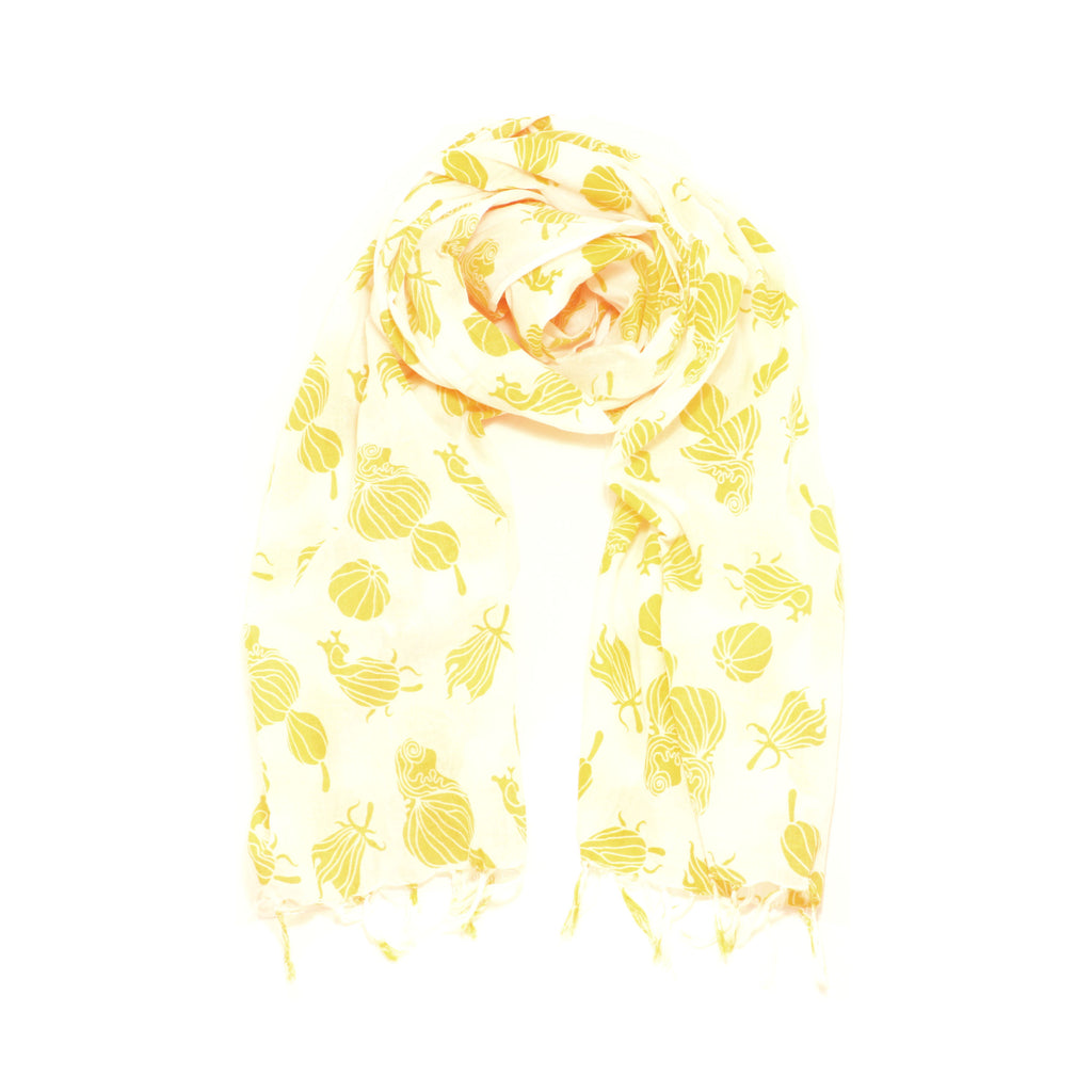 Screen Printed Squash Scarf