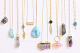 Adore Gemstone Collection - Black Onyx Coin & Point Necklace - Soul Made Boutique
