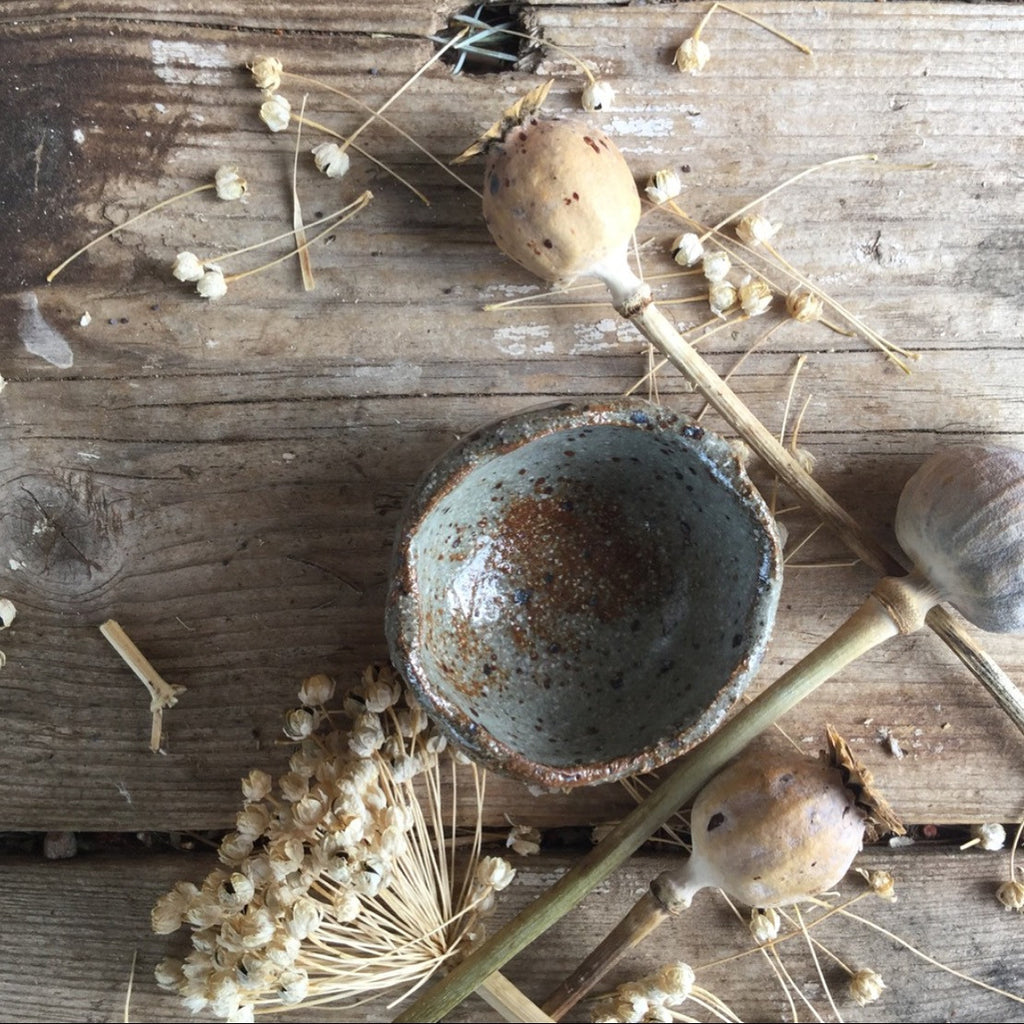 Rustic Robin Egg Blue Speckled Bowl