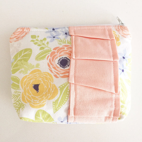 Simple Cotton Floral Clutch