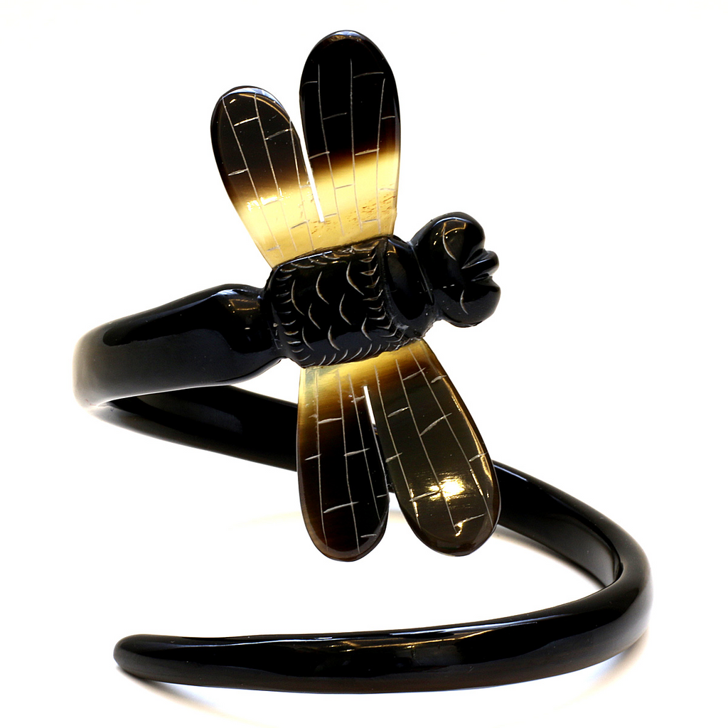 Charismatic Wanderlust Collection - Horn Bangle Dragonfly - Soul Made Boutique