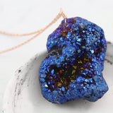 Adore Gemstone Collection - Druzy Raw Necklace - Soul Made Boutique