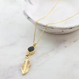 Adore Gemstone Collection - Druzy Pendant Necklace - Soul Made Boutique