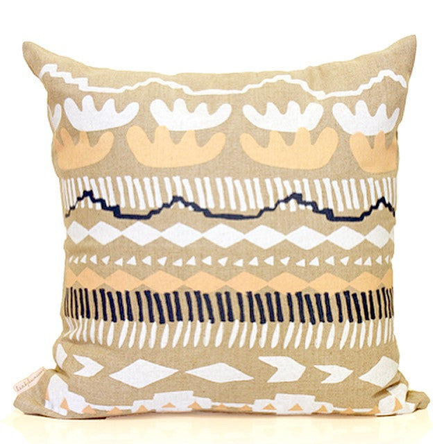 Screen Printed Abstract Floral Cushion Cover