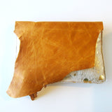 Statement Leather Hide Clutch