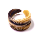 Charismatic Wanderlust Collection - Horn Ring Feather - Soul Made Boutique
