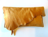 Statement Leather Hide Clutch