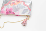 Floral Watercolor Leather Accents Sling Bag