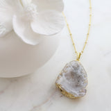 Adore Gemstone Collection - Agate Slice Necklace - Soul Made Boutique