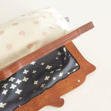 Wooden Handle Polka Dots Clutch