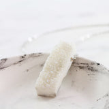 Adore Gemstone Collection - Druzy Vertical Bar Necklace - Soul Made Boutique