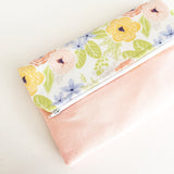 Simple Cotton Floral Clutch