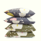 Screen Printed Wild Flowers Cushion Cover