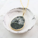 Adore Gemstone Collection - Agate Oval Necklace - Soul Made Boutique