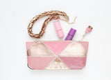 Geometric Prism Unique Leather Accents Pouch - Soul Made Boutique