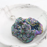 Adore Gemstone Collection - Druzy Raw Necklace - Soul Made Boutique