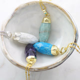 Adore Gemstone Collection - Amazonite Pointed Necklace - Soul Made Boutique
