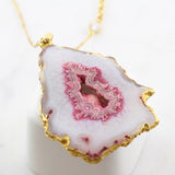 Adore Gemstone Collection - Agate Slice Necklace - Soul Made Boutique
