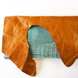 Statement Leather Hide Clutch