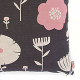 Screen Printed Wild Flowers Cushion Cover