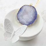 Adore Gemstone Collection - Agate Slice Necklace - Soul Made Boutique