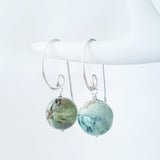 Adore Gems Collection - Sterling Silver Earrings Round Tree Agate