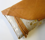 Statement Leather Hide Clutch
